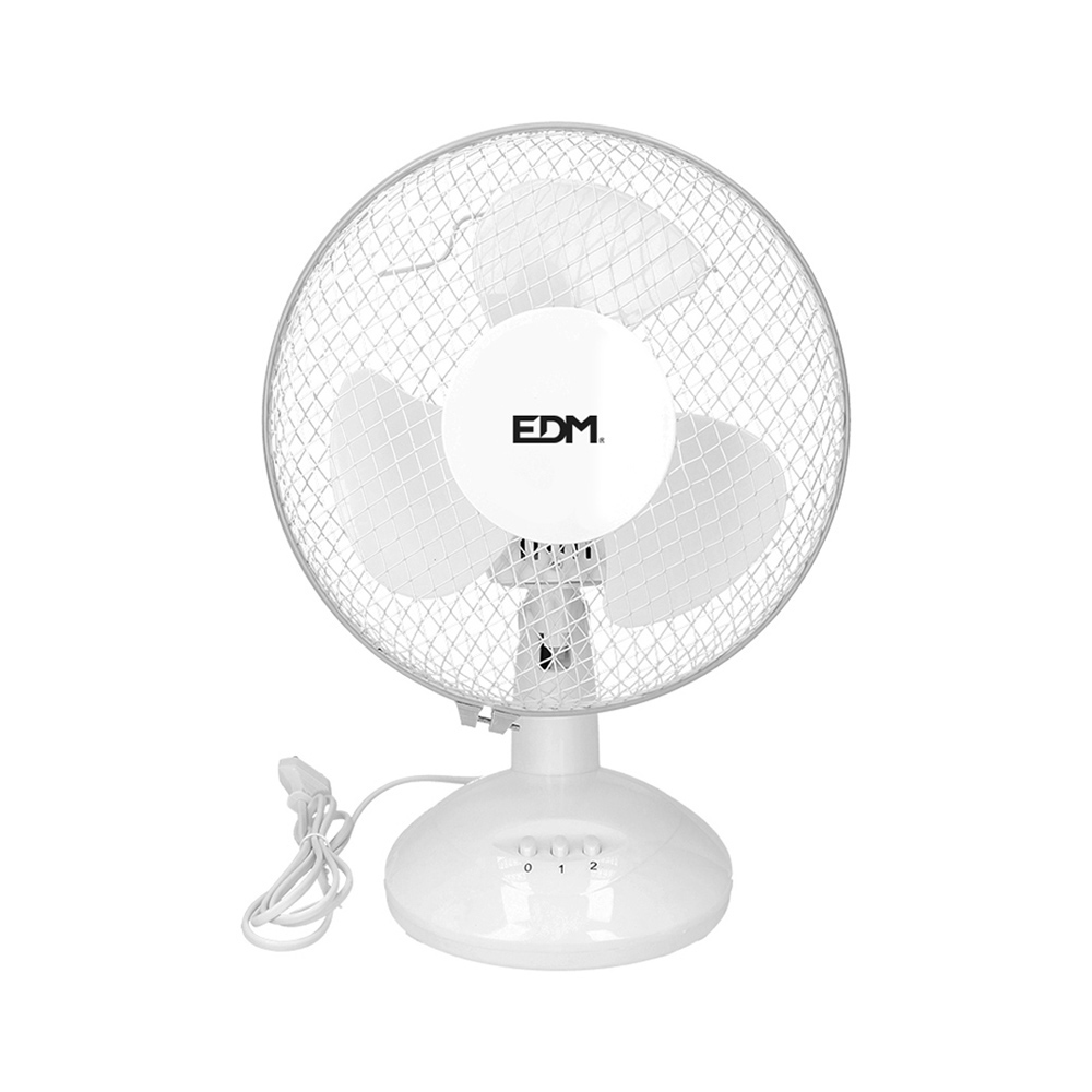Ventiladores edm Ventilador de sobremesa blanco 35w ø aspas 30 cm edm