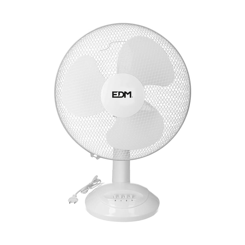 Ventilador de sobremesa blanco 35w ø aspas 30 cm edm Ventilador de sobremesa blanco 35w ø aspas 30 cm edm